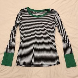 Navy and Green stripped shirt